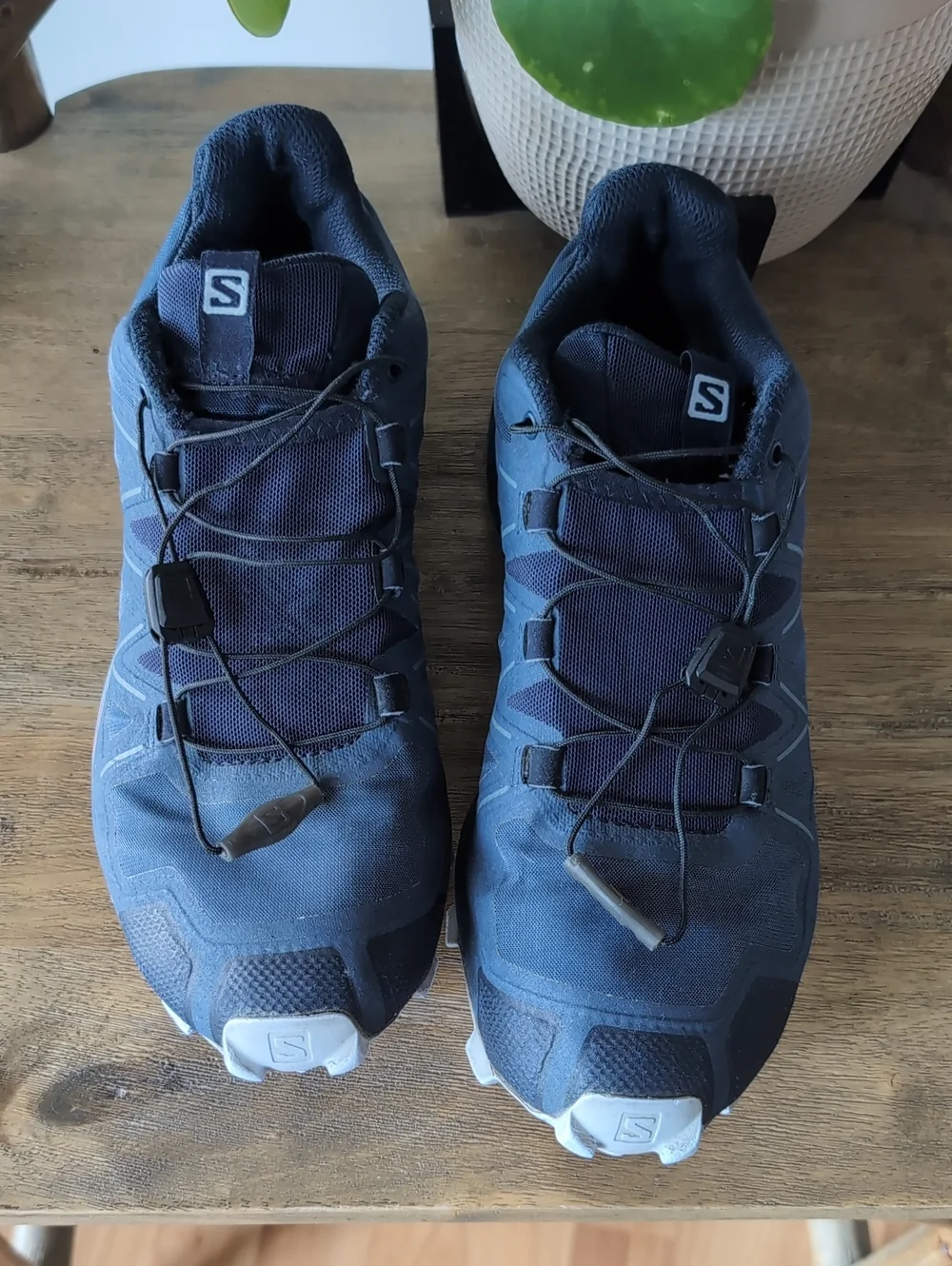Salomon SpeedCross 5 Trail Running Shoes 8 Navy White Contagrip Energycell